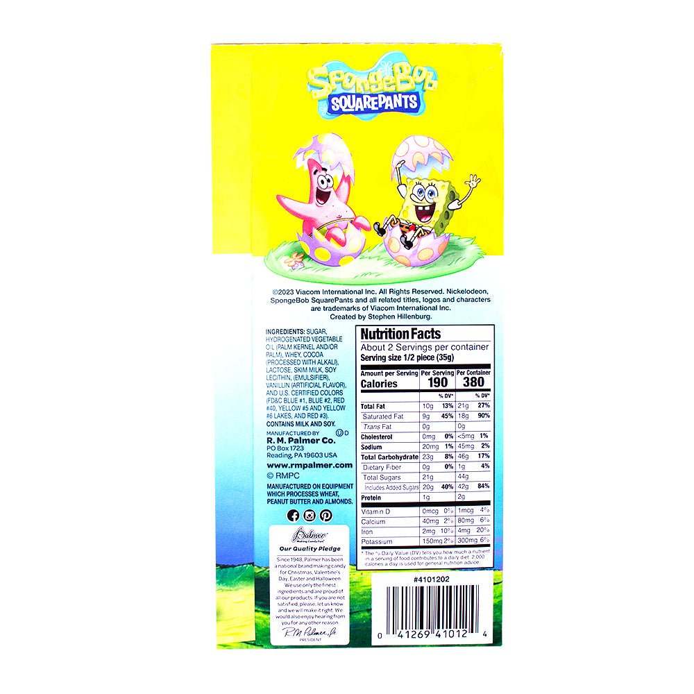 Spongebob Squarepants Chocolate Figure 2.5oz - 24 Pack  Nutrition Facts Ingredients