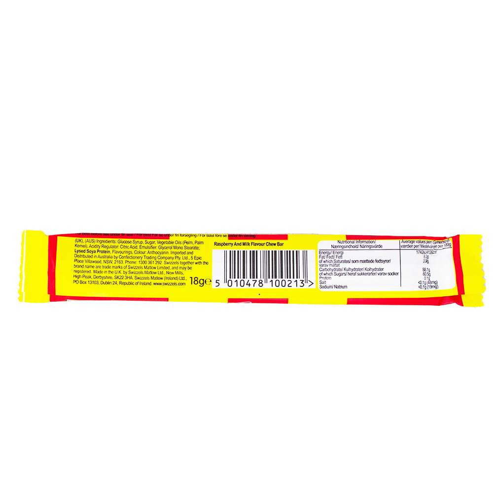 Swizzel's Drumstick Chew Bar (UK) 18g - 60 Pack  Nutrition Facts Ingredients