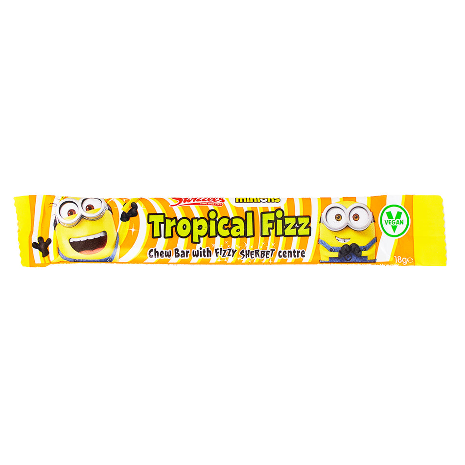 Swizzel's Minions Tropical Fizz Chew Bar (UK) 18g - 60 Pack - British Candy - Minions - Candy Store - Wholesale Candy