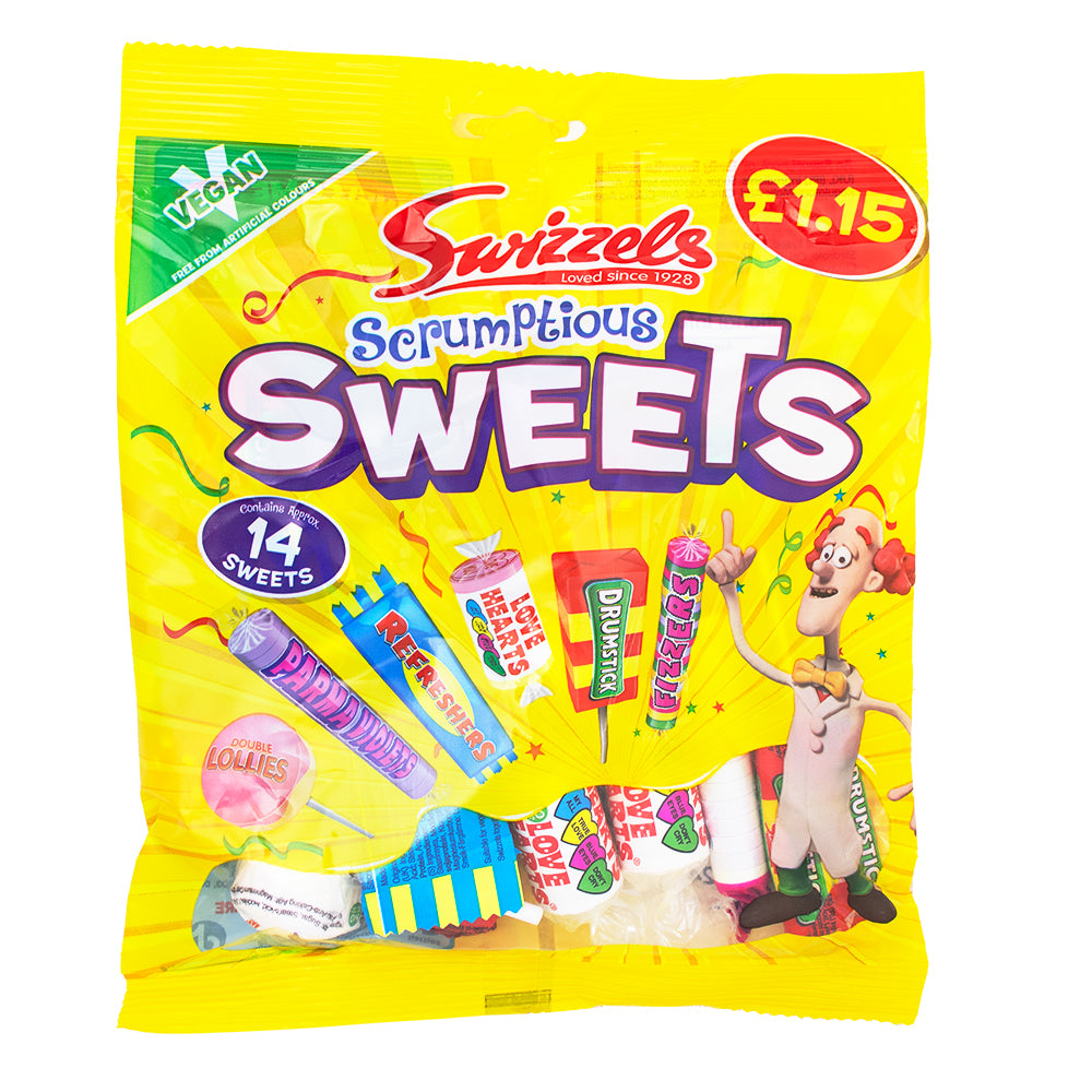 Swizzel's Scrumptious Sweets Mix (UK) 134g - 12 Pack - British Candy - Candy Store - Old Fashioned Candy