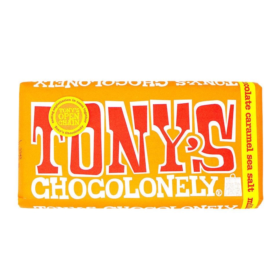 Tony's Chocolonely Milk Chocolate Caramel Sea Salt 180g - 15 Pack