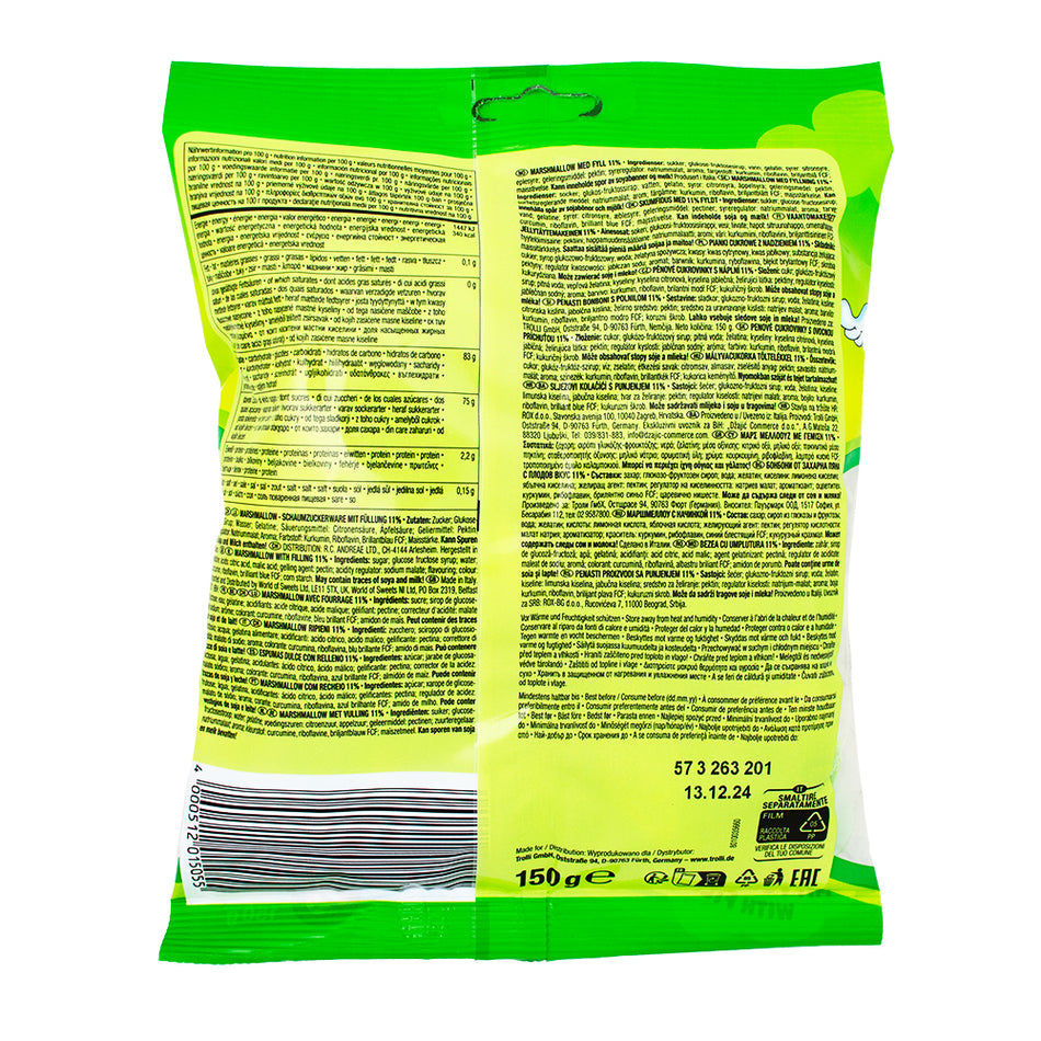 Trolli Apple Mallow Filled Marshmallows (Germany) 150g - 8 Pack  Nutrition Facts Ingredients
