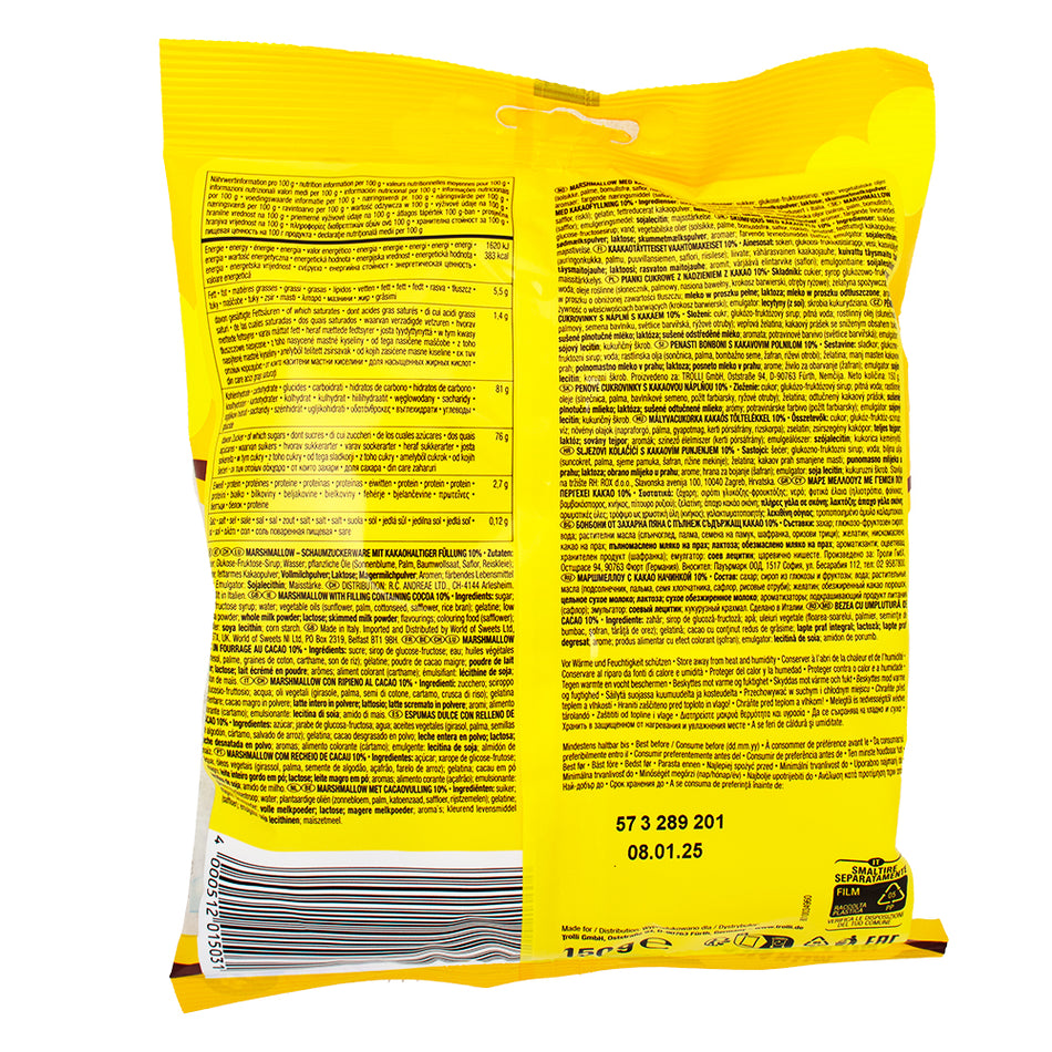 Trolli Choco Bananas Filled Marshmallows (Germany) 150g - 8 Pack  Nutrition Facts Ingredients