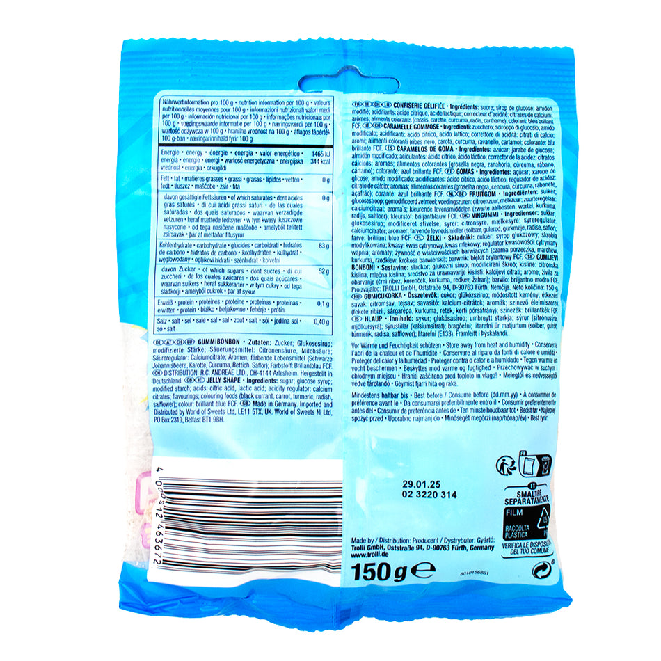 Trolli Sour Bizzl Mix 150g - 21 Pack  Nutrition Facts Ingredients