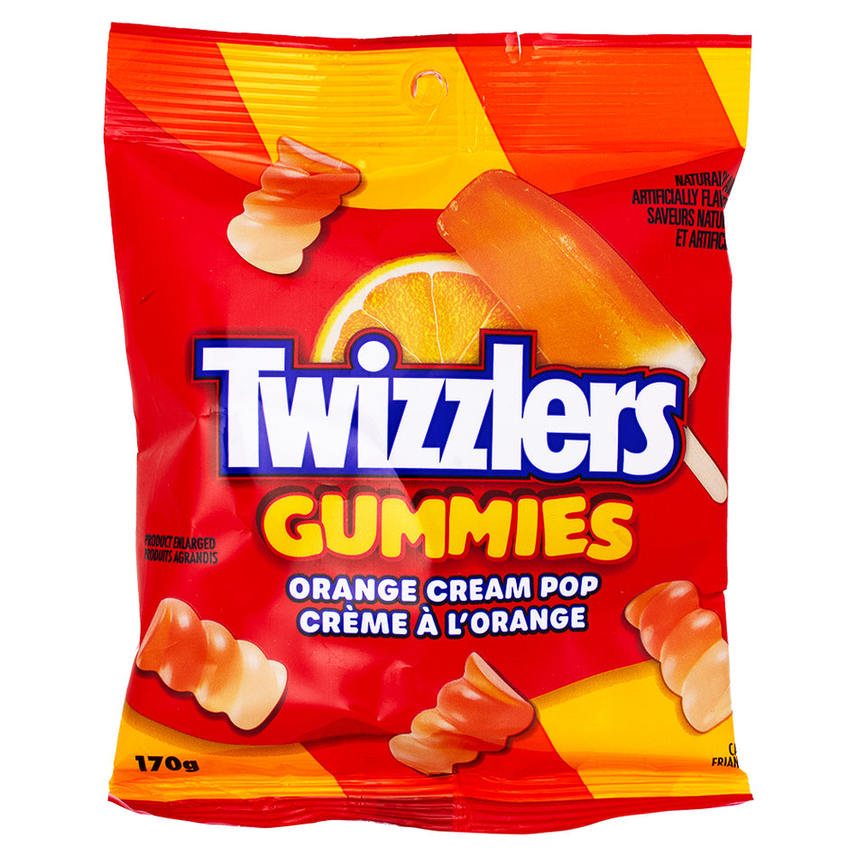 Twizzlers Gummies Orange Cream Pop 170g - 10 Pack