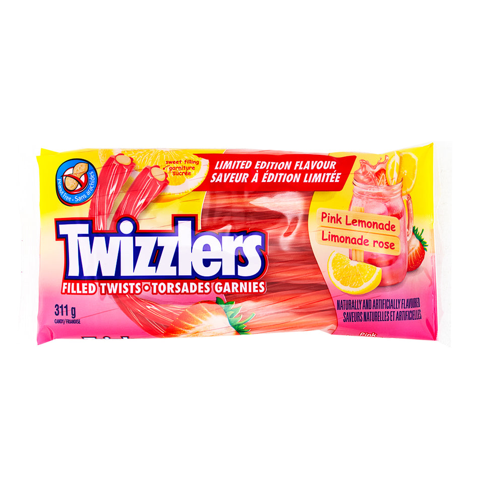 Twizzlers Pink Lemonade Filled Twists 311g - 12 Pack