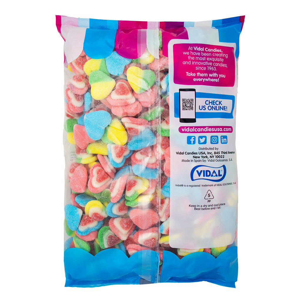 Vidal Assorted Heart Gummies 2kg - 1 Bag Nutrition Facts Ingredients - Candy Store - Gummies - Gummy Candy - Bulk Candy - Valentines Day - Vidal - Vidal Candy