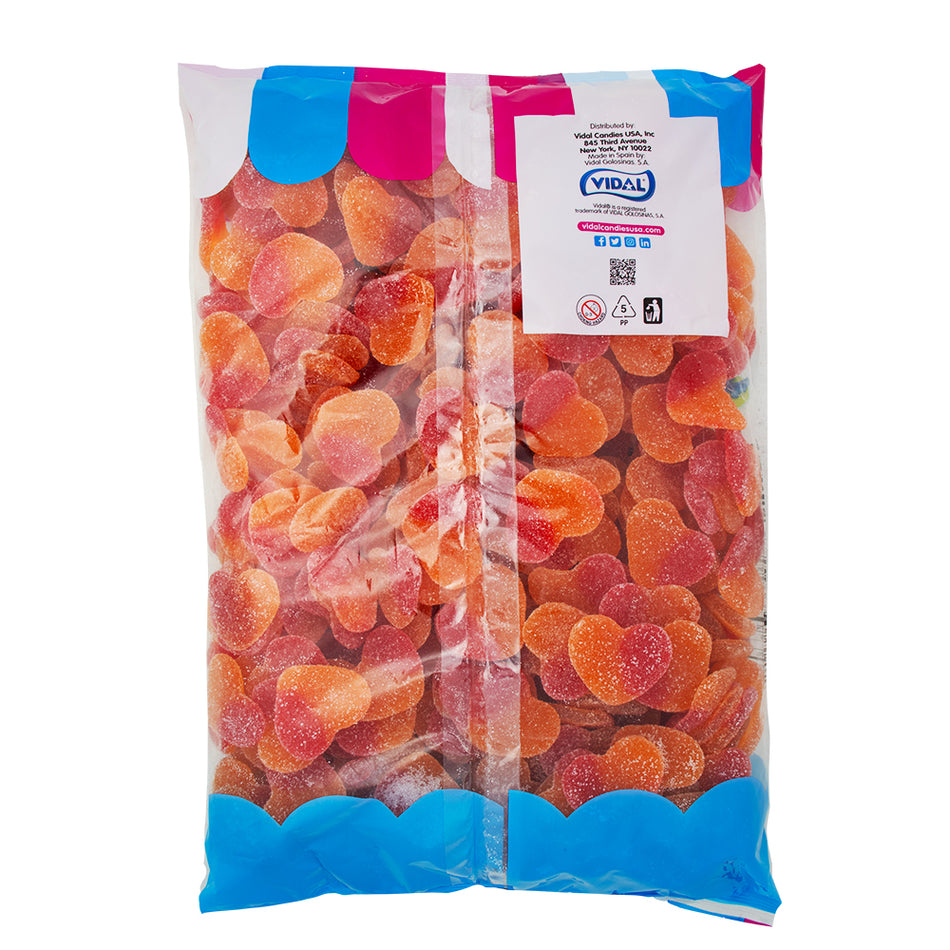 Vidal Peach Heart Gummies 2kg - 1 Bag Nutrition Facts Ingredients - Vidal Candy - Vidal Gummy - Vidal - Gummies - Gummy Candy - Candy Store - Valentine's Day