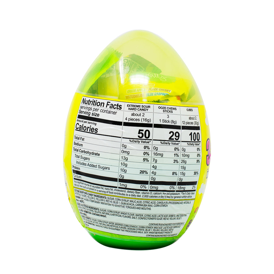 Warheads Easter Sour Scrambler Egg 3.75oz - 12 Pack  Nutrition Facts Ingredients