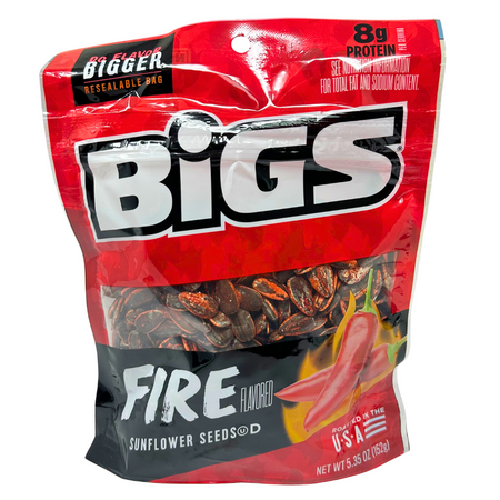 Bigs Fire Sunflower Seeds 5.35oz - 12 Pack