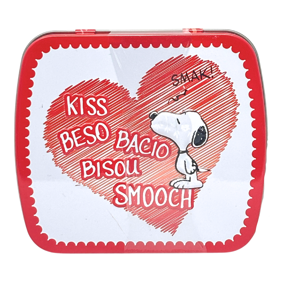 Snoopy From the Heart Tin - 1.5oz Kiss Snoopy