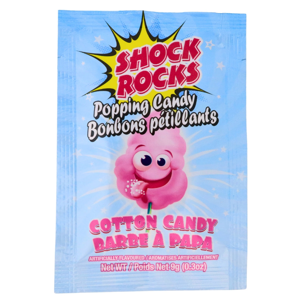 Shock Rocks Popping Candy Cotton Candy - 24 Pack