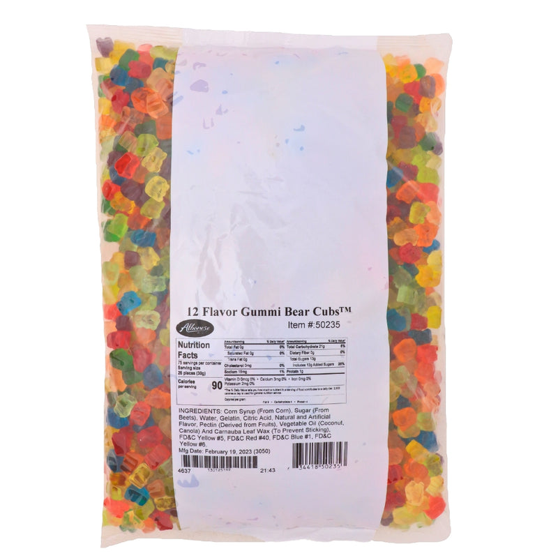 Albanese Gummi 12 Flavour Bear Cubs - 1 Pack Nutrition Facts Ingredients
