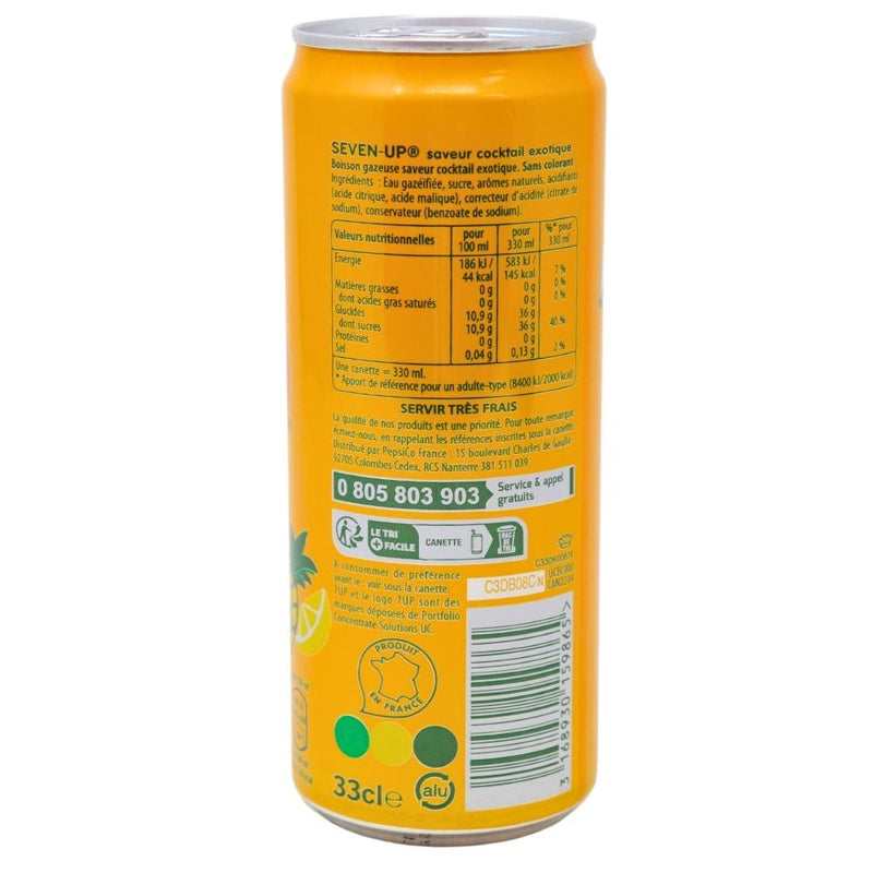 7up Cocktail (France) 330mL - 24 Pack Nutrition Facts Ingredients