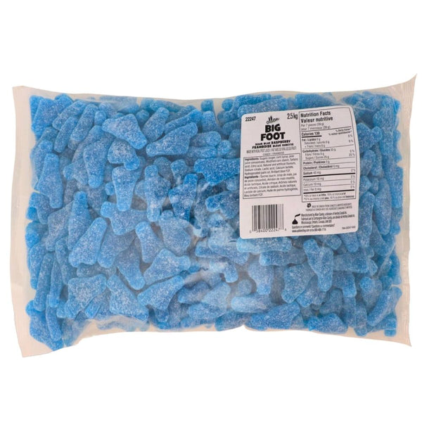 Allan Big Foot Sour Blue Raspberry Bulk Candy Canada Nutrition Facts - Ingredients - Allan Candy