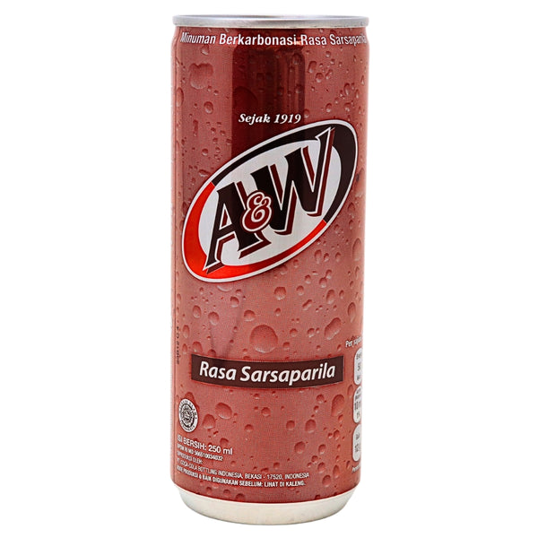 A&W Rasa Sarsparila 250mL - 24 Pack