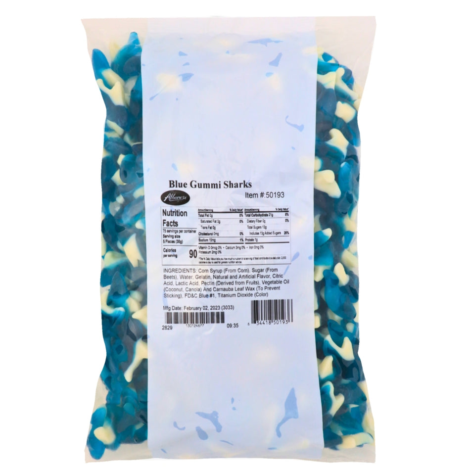 Albanese Blue Gummi Sharks - 1 Bag Nutrition Facts - Ingredients