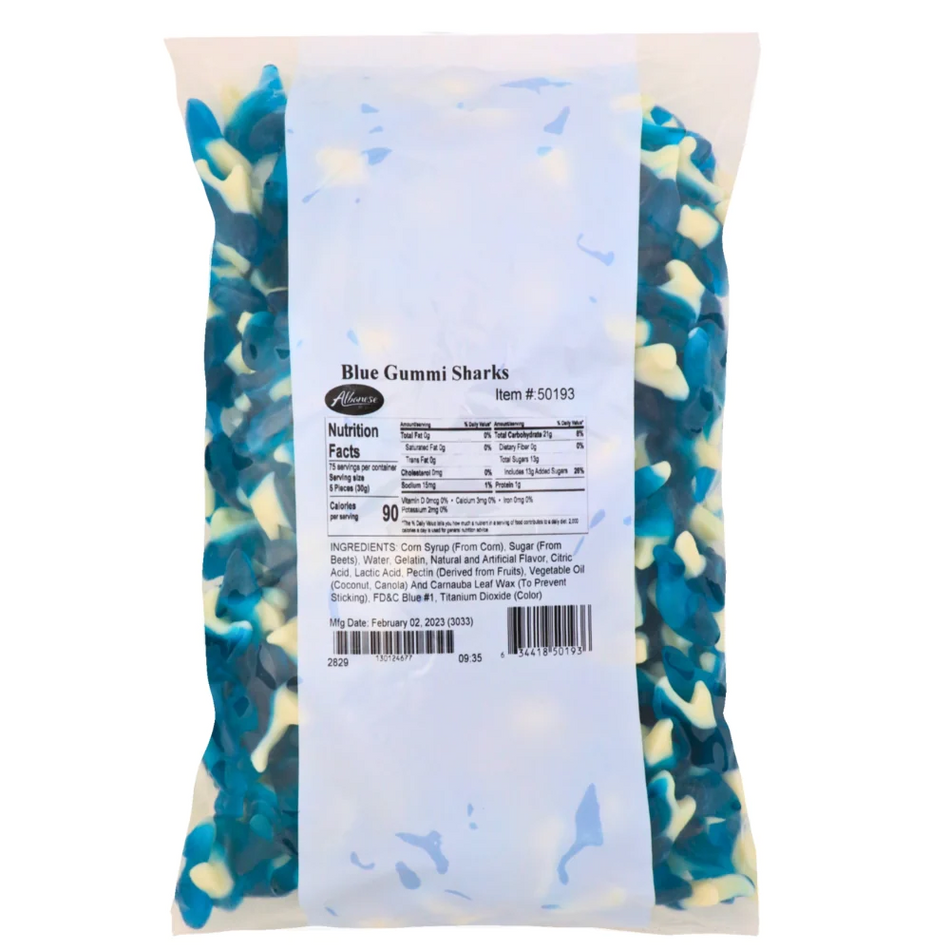 Albanese Blue Gummi Sharks 5lbs - 1 Bag