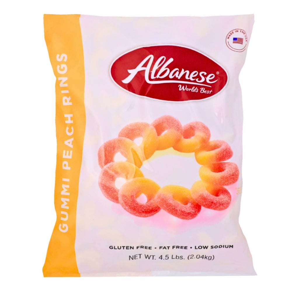 Albanese Gummi Peach Rings - 1 Bag