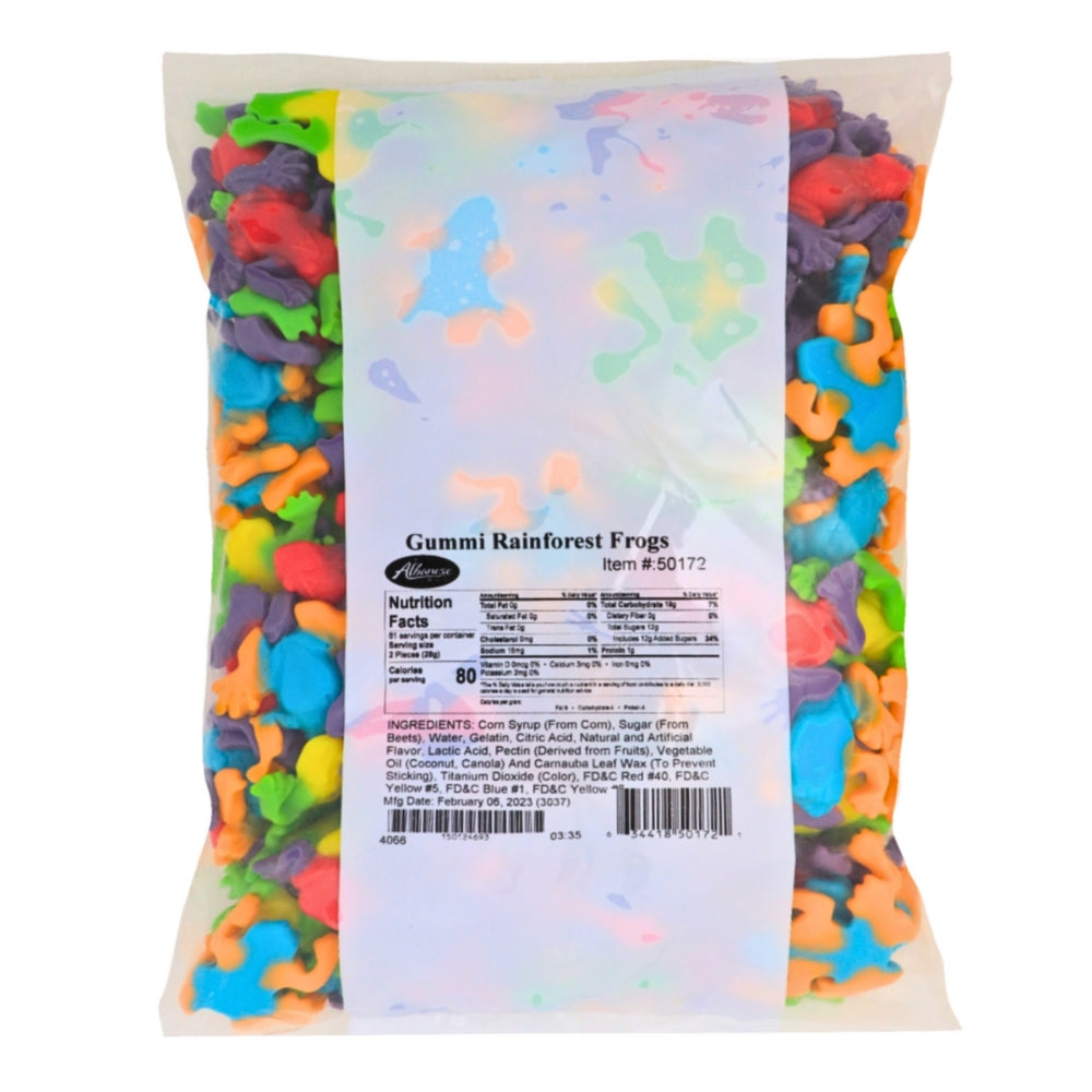 Albanese Gummi Rainforest Frogs - 1 Bag Nutrition Facts Ingredients