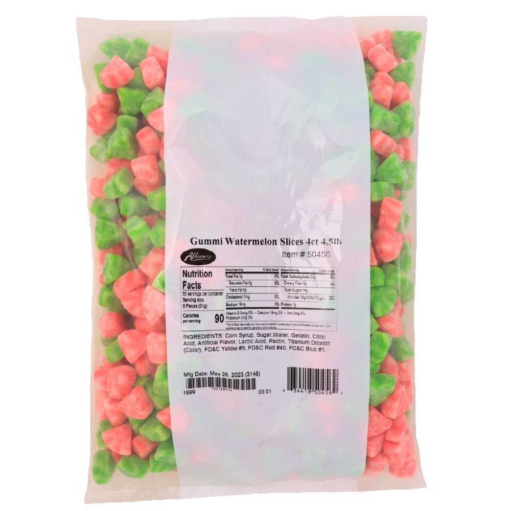 Albanese Gummi Watermelon Slices - 1 Pack Nutrition Facts Ingredients - Albanese Gummi Watermelon Slices - Gummies - Gummy - Albanese Gummy