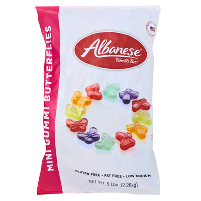 Albanese Mini Butterflies Gummi Candy - 1 Bag - Bulk Candy