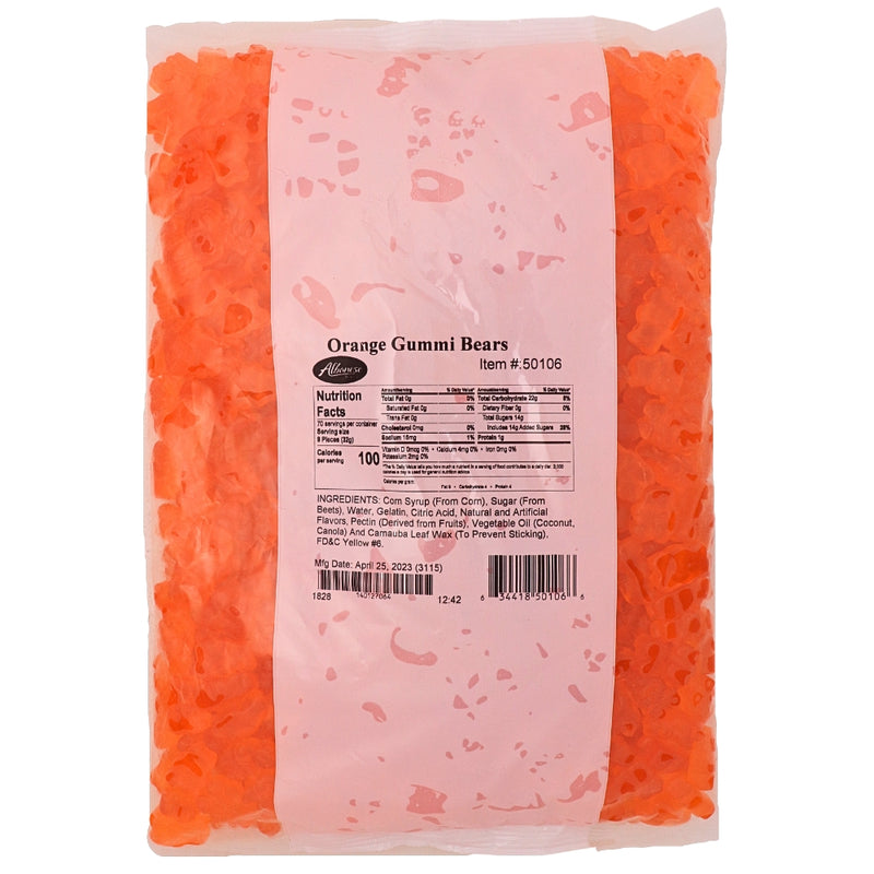Albanese Orange Gummi Bears - 1 Bag