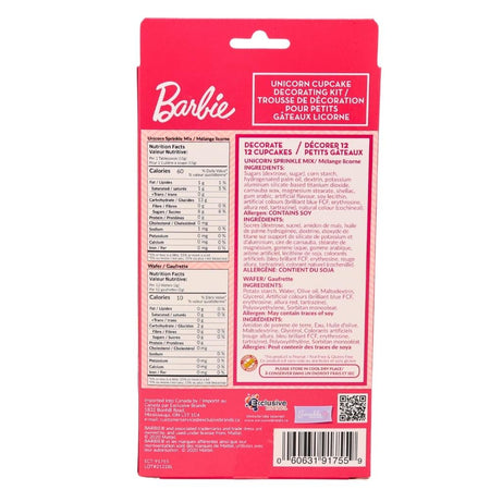 Barbie Cupcake Deco Kit - 12 Pack Nutrition Facts Ingredients