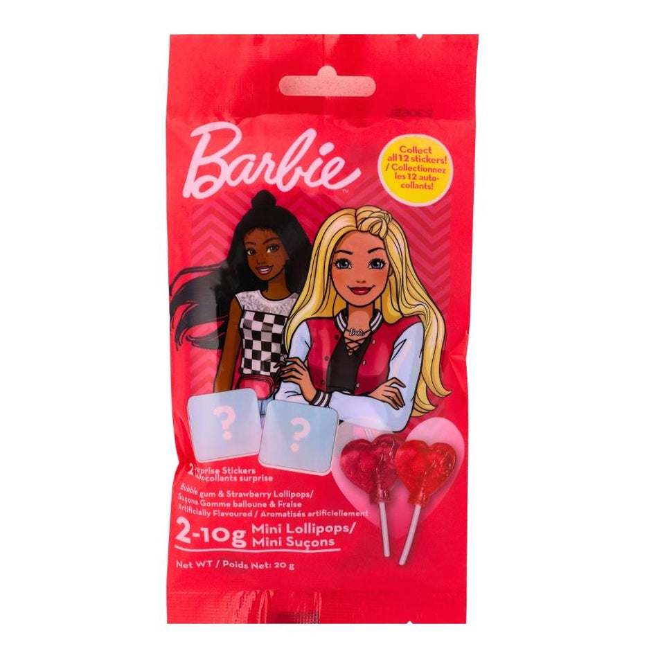 Barbie Mini Lollipop 20g - 12 Pack - Candy Store - Lollipop - Barbie - Barbie Candy