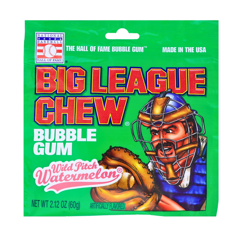 Big League Chew Bubble Gum-Wild Pitch Watermelon - 12 Pack