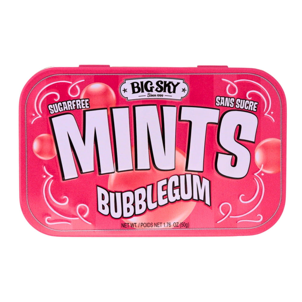 Big Sky Mints Bubble Gum - 50g - 6 Pack - Bubble Gum - Candy Store - Mints - Mint Candy