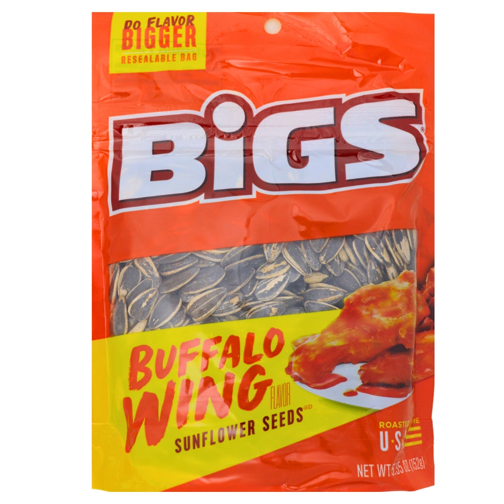 BIGS Buffalo Wings Sunflower Seeds 5.35oz - 12 Pack