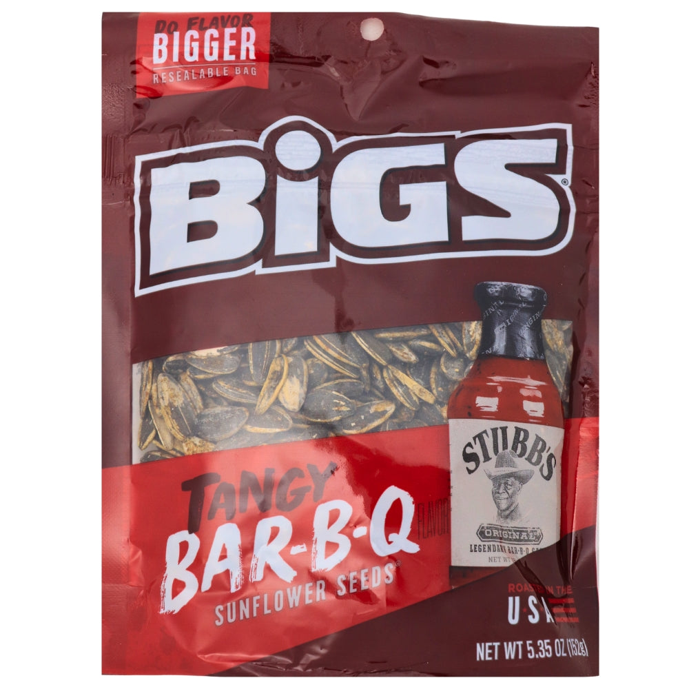 BIGS Stubb's Smokey Bar B Q Sunflower Seeds 5.35oz - 12 Pack