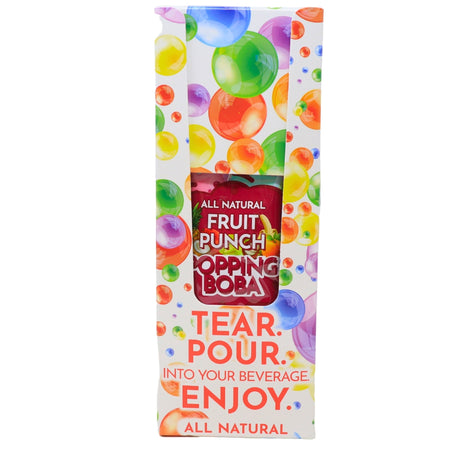 Boba Vida Fruit Punch 3oz - 10 Pack - Candy Store - Boba Beverage - Boba Vida - Popping Boba - Boba Candy