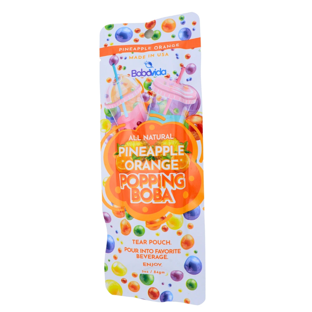 Boba Vida Pineapple Orange 3oz - 10 Pack  - Boba Vida - Boba Drink - Boba Candy