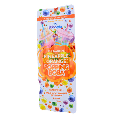 Boba Vida Pineapple Orange 3oz - 10 Pack  - Boba Vida - Boba Drink - Boba Candy