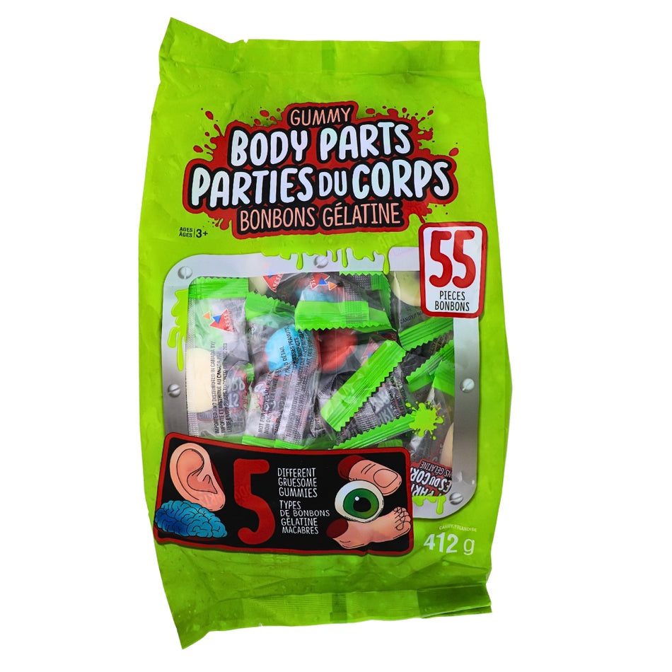 Gummy Body Parts 55ct 412g - 1 Pack - Gummies - Gummy Candy - Candy Store - Halloween Candy - Wholesale Candy
