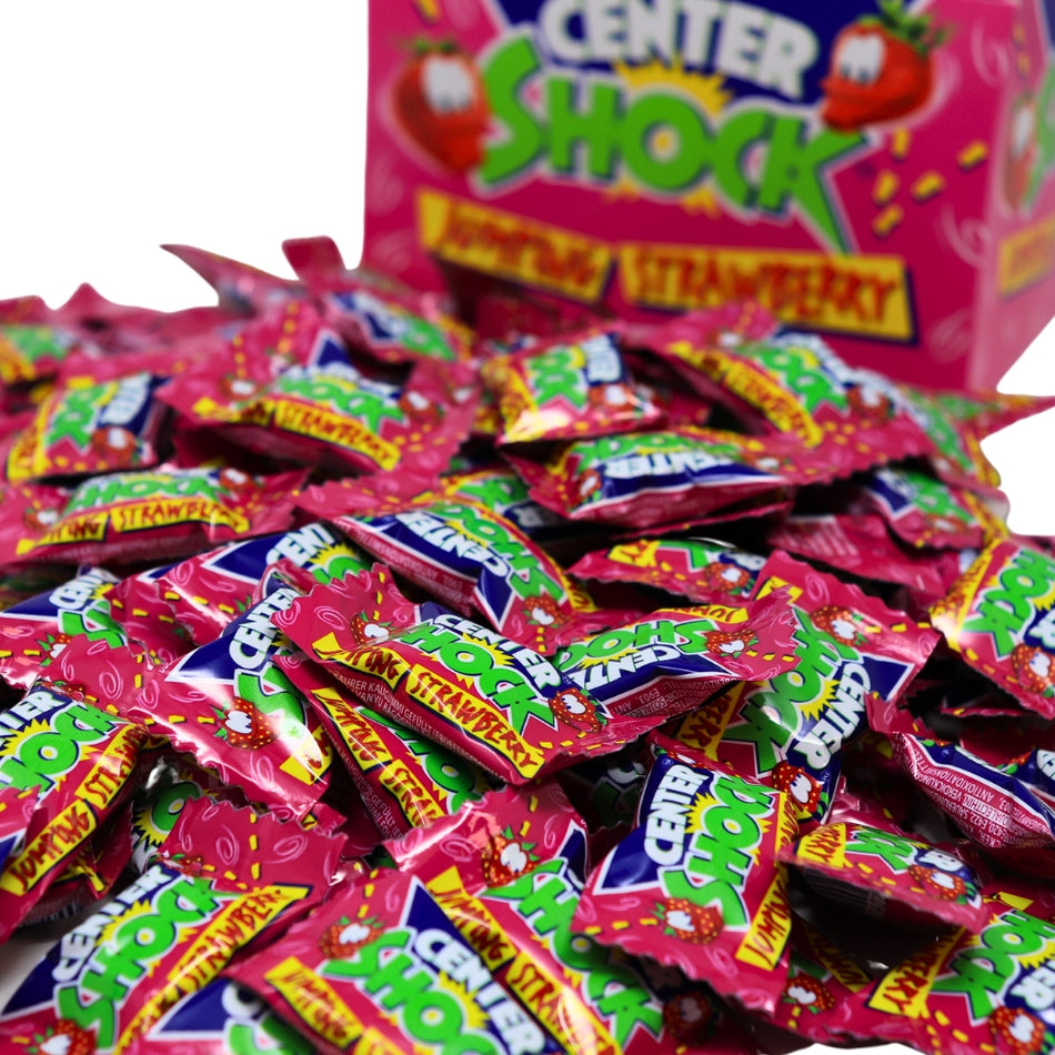 Center Shock Jumping Strawberry - 1 Pack - Chupa Chups - Candy Store - Bubblegum - Center Shock Candy