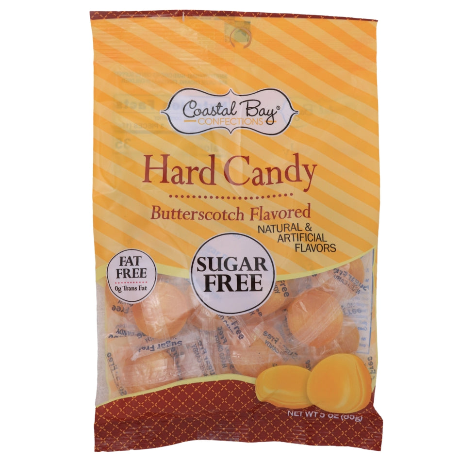 Coastal Bay Sugar Free Butterscotch Hard Candy 3oz - 24 Pack