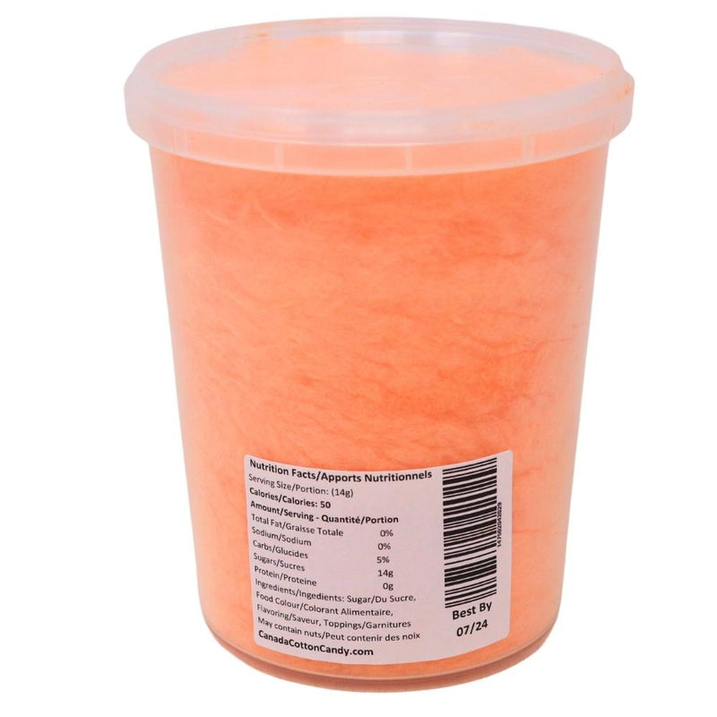 Cotton Candy Orange Creamsicle 60g - 10 Pack Nutrition Facts Ingredients