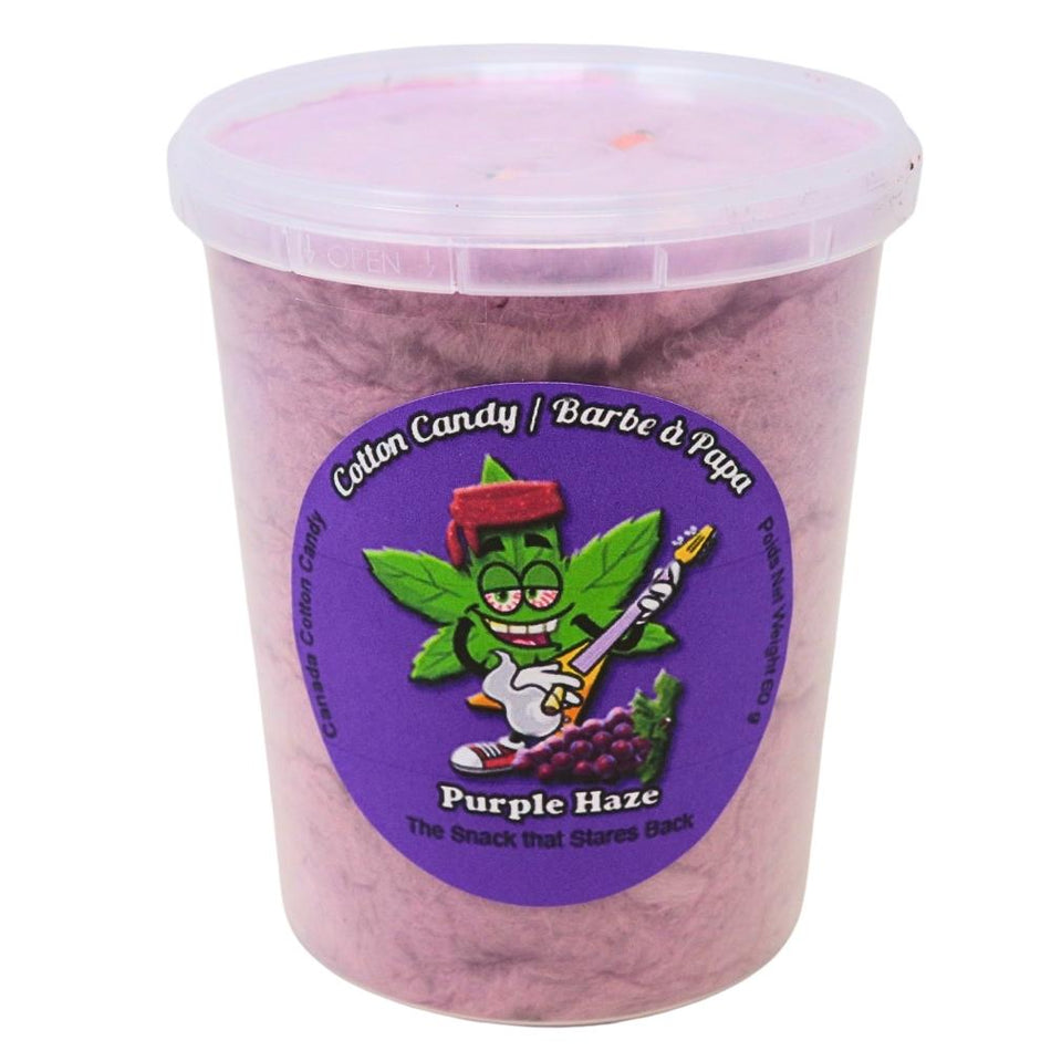 Cotton Candy Purple Haze 60g - 10 Pack - Cotton Candy - Canadian Candy - Grape Cotton Candy - Grape Candy