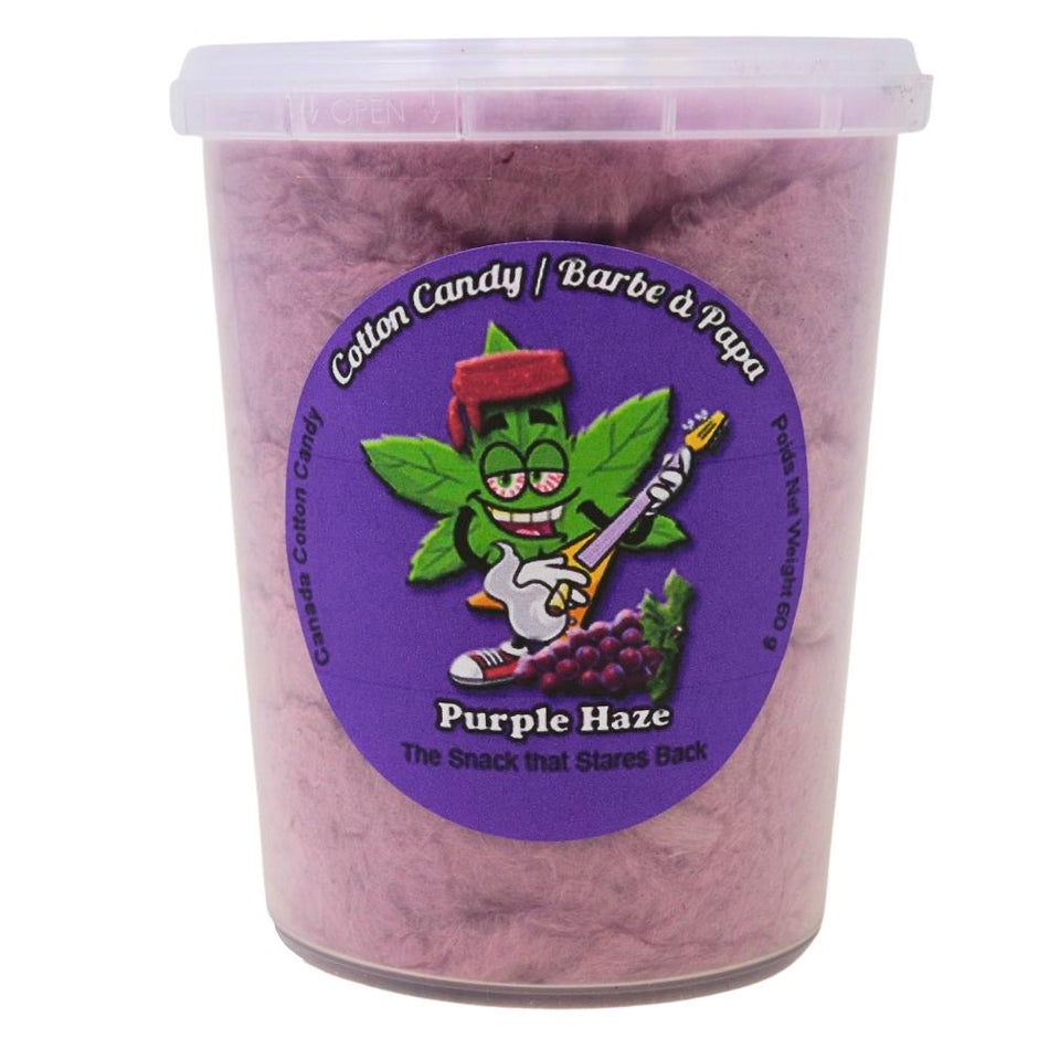 Cotton Candy Purple Haze 60g - 10 Pack - Cotton Candy - Canadian Candy - Grape Cotton Candy - Grape Candy