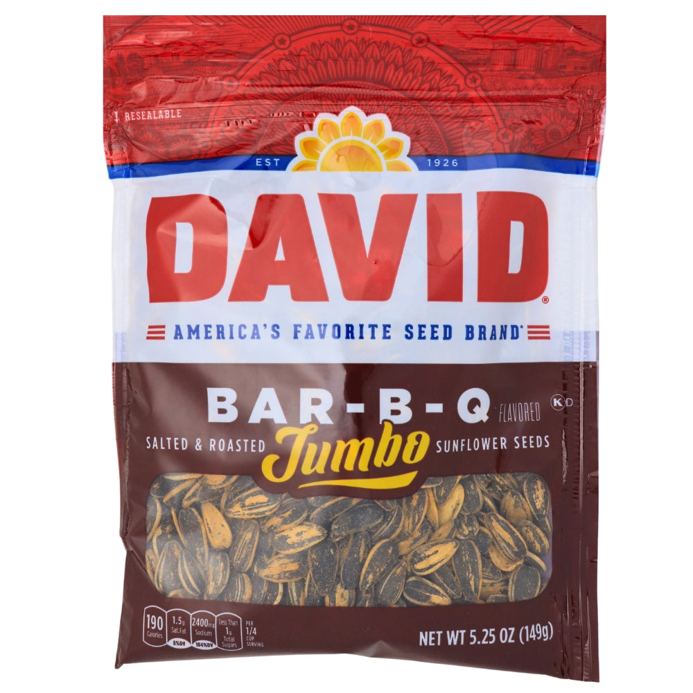 David BAR B Q Jumbo Sunflower Seeds - 12 Pack