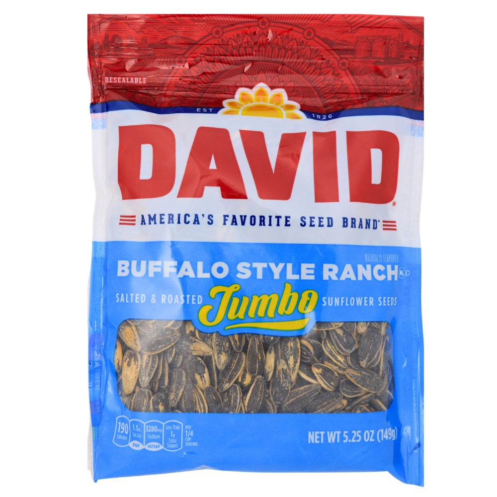 David Buffalo Style Ranch Jumbo Sunflower Seeds - 12 Pack