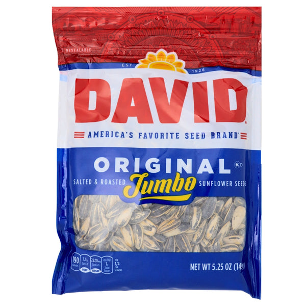 David Original Jumbo Sunflower Seeds - 12 Pack