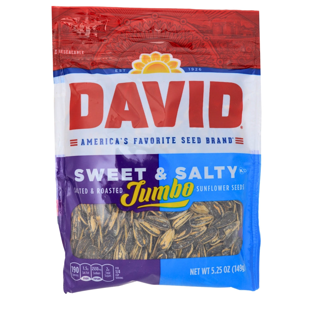 David Sweet & Salty Jumbo Sunflower Seeds - 12 Pack