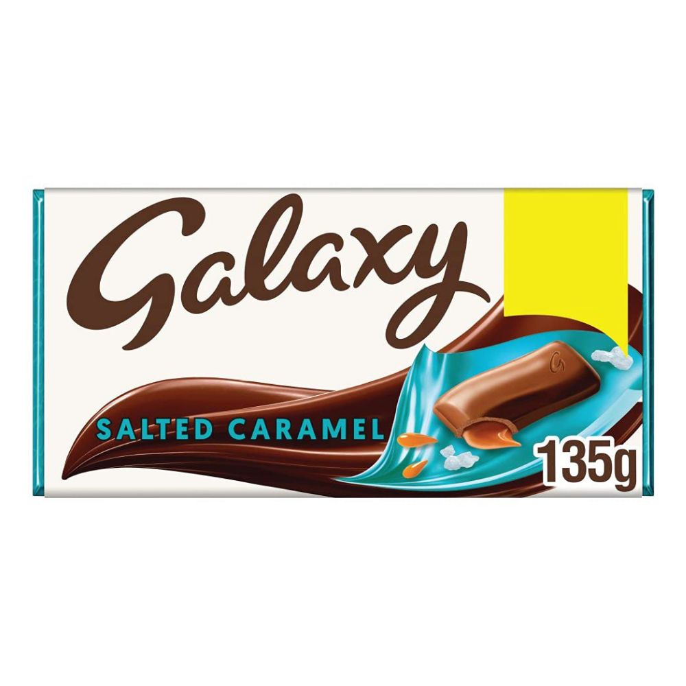 Galaxy Salted Caramel Block (UK) 135g - 24 Pack - British Chocolate - Galaxy Bar - Chocolate Bar - Candy Store