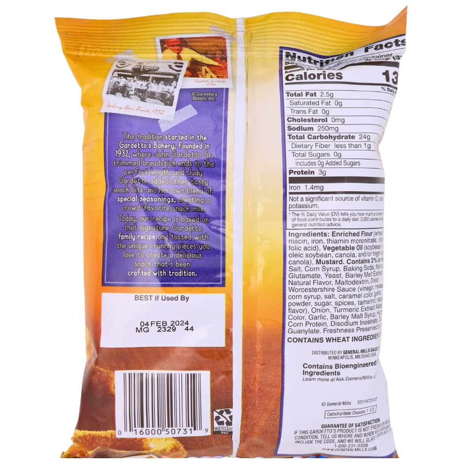 Gardettos Deli Stle Mustard 5.5oz - 7 Pack Nutrition Facts Ingredients - Snack - Candy Store - Pretzels - Gardettos