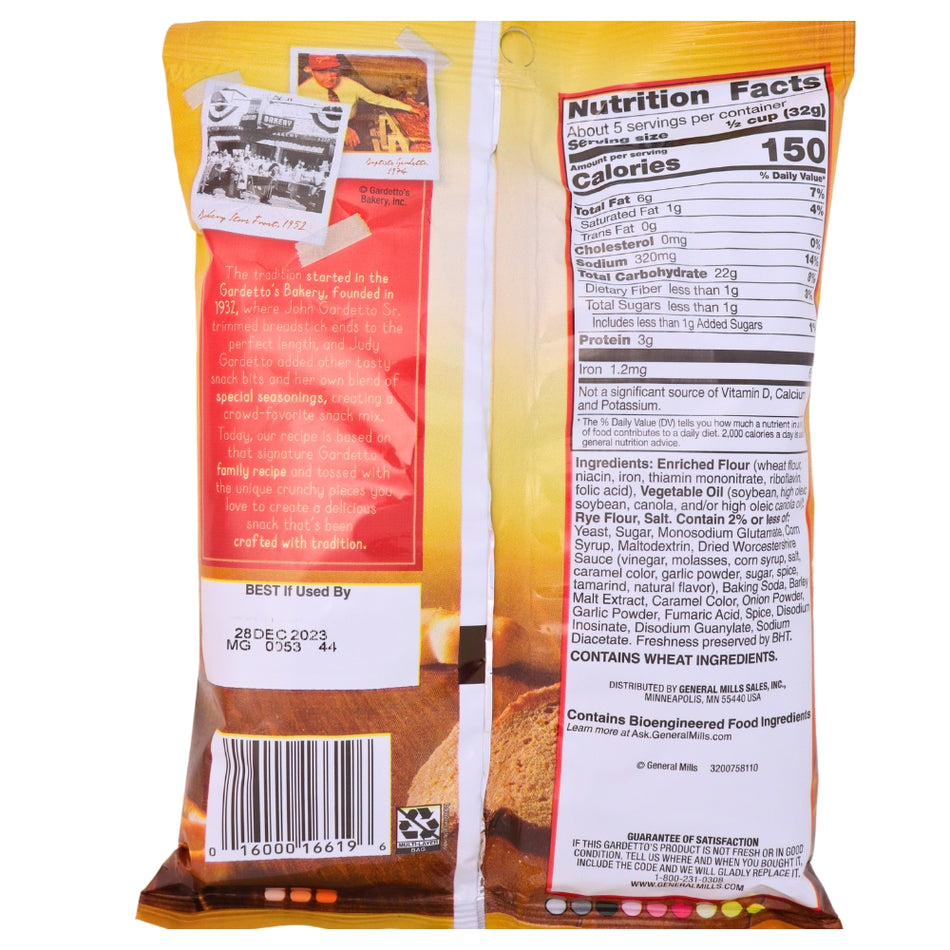 Gardettos Original 5.5oz - 7 Pack Nutrition Facts Ingredients - Gardettos - Chips - Candy Store - Snack - Pretzels