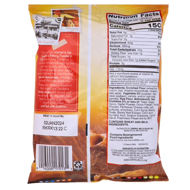 Gardettos Spicy Italian 5.5oz - 7 Pack Nutrition Facts Ingredients